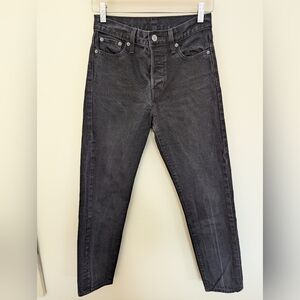 Levi's High Rise Straight Leg Black Jeans 26